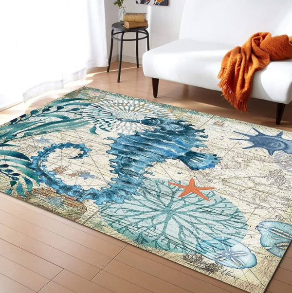 Karpet dengan Motif Peta Laut